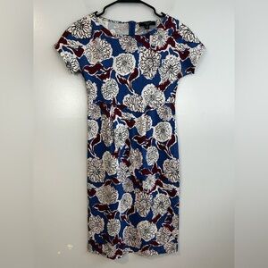 Weekend Max Mara Floral Short Sleeve Cotton Sheath Dress